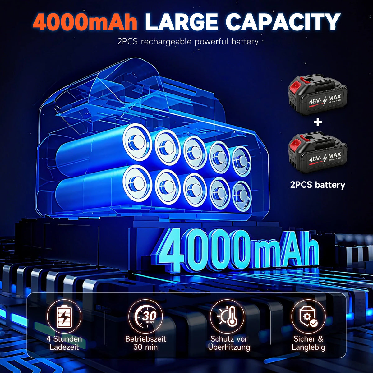 4000 mAh battery