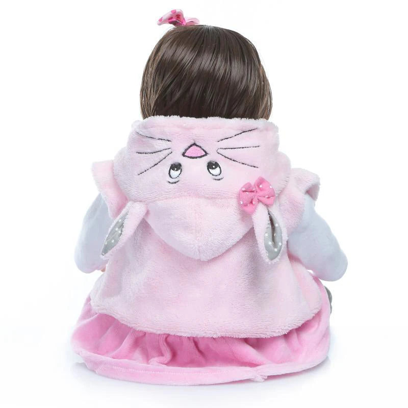 Rosie 19 inch reborn baby doll with her bunny hood