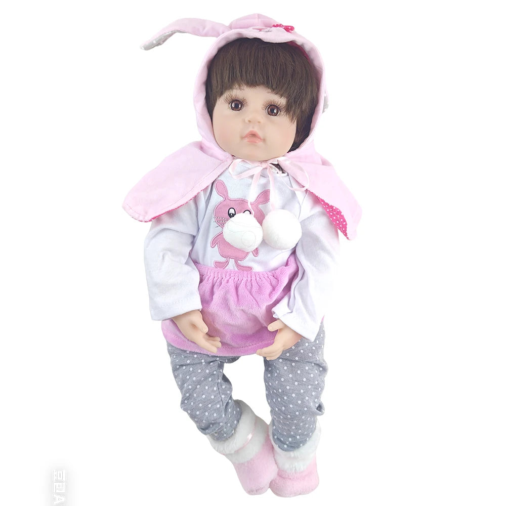Rosie 19 inch reborn baby doll with her bunny hood
